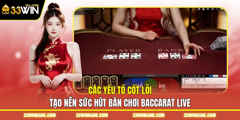 Baccarat Live 33WIN - Sòng Bài Trực Tuyến Đỉnh Cao Sắc Nét 5 Các yếu tố cốt lõi tạo nên sức hút bàn chơi baccarat live